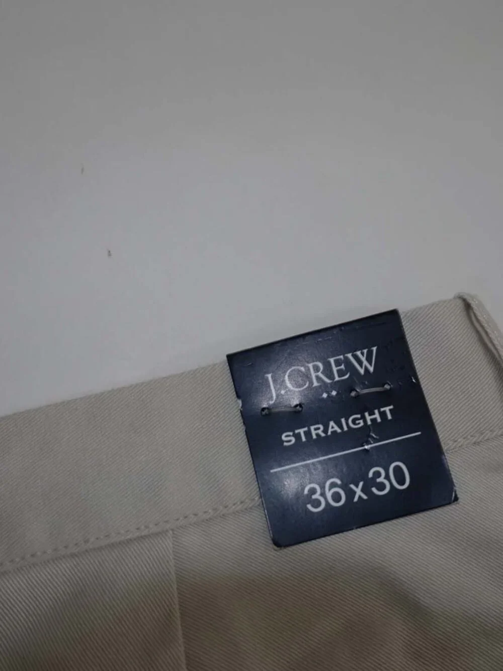 J. Crew Men's Straight Fit Flex Chino Pants 36 x 30 NWT Beige Cotton Style H3186